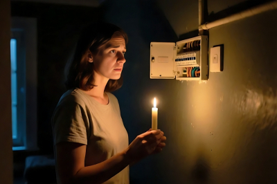 Фура сбила опоры ЛЭП в Раменском, десятки домов остались без света