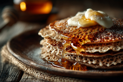 Эти гречневые блины на воде &mdash; ваш билет в мир аутентичной русской кухни. С ореховым ароматом и ажурным хрустящим краем